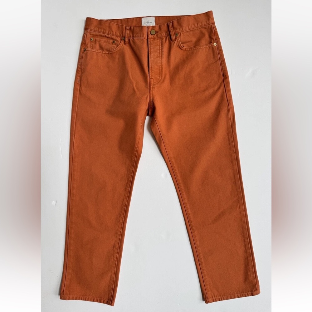 Sid Mashburn Men's Rust Orange Slim Straight Jeans Sz 35x27